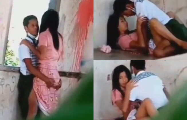 မြန်မာချောင်းရိုက် ကျောင်းအိုပျက်ကြီးထဲမှာလိုး
